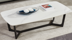 Mesa de Centro Blade Moderna em Pedra | Pélia Madeira