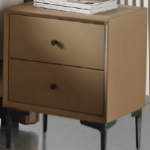 mesinha de cabeceira retro com gavetas metálicas