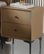 mesinha de cabeceira retro com gavetas metálicas